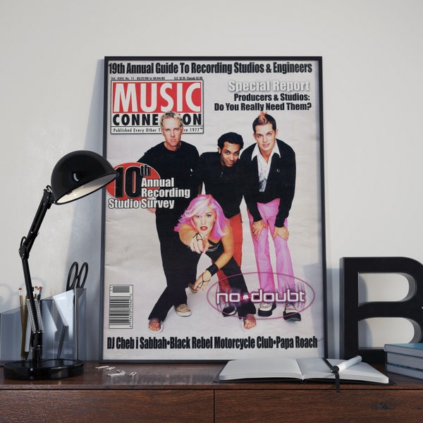 No Doubt 2000 Poster | Gwen Stefani | Magazine Cover Poster | Artist Poster | Room Decor | Wall Decor | Music Decor | Music Gift