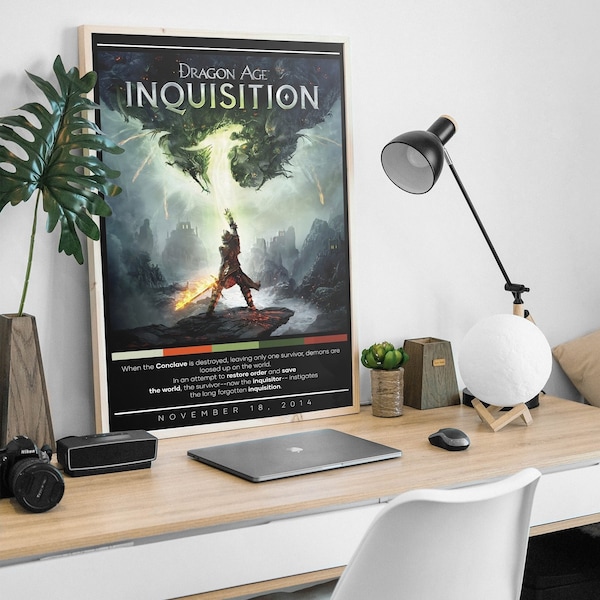 Dragon Age Inquisition Poster | Gaming Poster | 3 Colors 1 Price | Room Decor | Wall Decor | Gaming Decor | Gaming Gifts | Video Game Poster