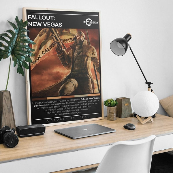 Fallout New Vegas Poster | Gaming Poster | 3 Colors 1 Price | Room Decor | Wall Decor | Gaming Decor | Gaming Gifts
