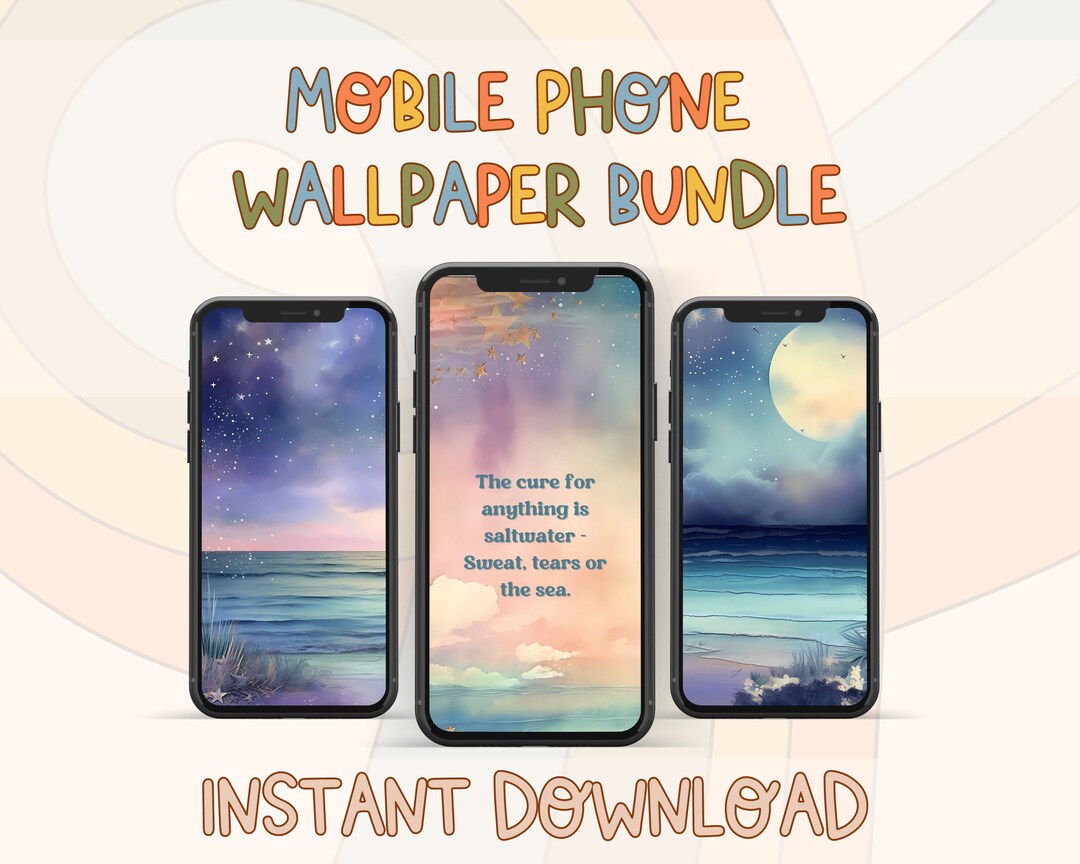 IPhone Wallpaper Ocean Digital Wallpaper Galaxy Wallpaper Etsy