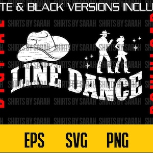 Lustiger Line Dance PNG Cowgirl-Hut Western Tanzen Minimal SVG Sofortiger digitaler Download Cute West Friends Don't Alone Dancer Clipart Girl