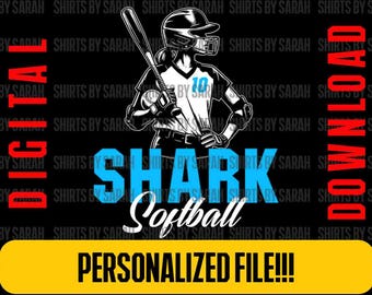 Logo personalizzato della squadra di softball SVG: design personalizzato (download digitale)