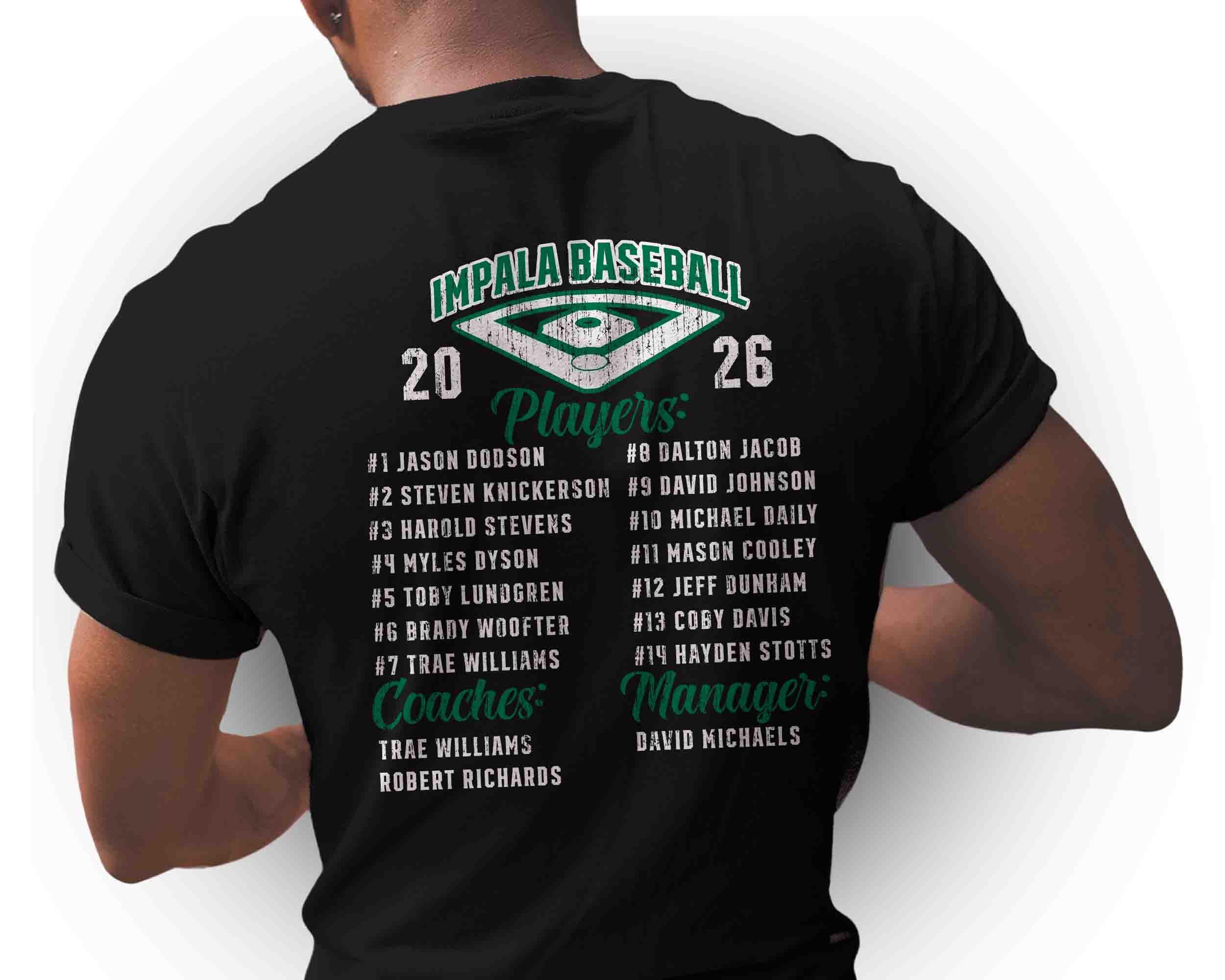 Custom State Baseball Team Roster PNG Grunge Personalized Logo Shirt ...