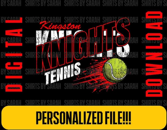 Custom High School Tennis PNG Grunge Personalized Ball Court Team SVG (Digital Download)