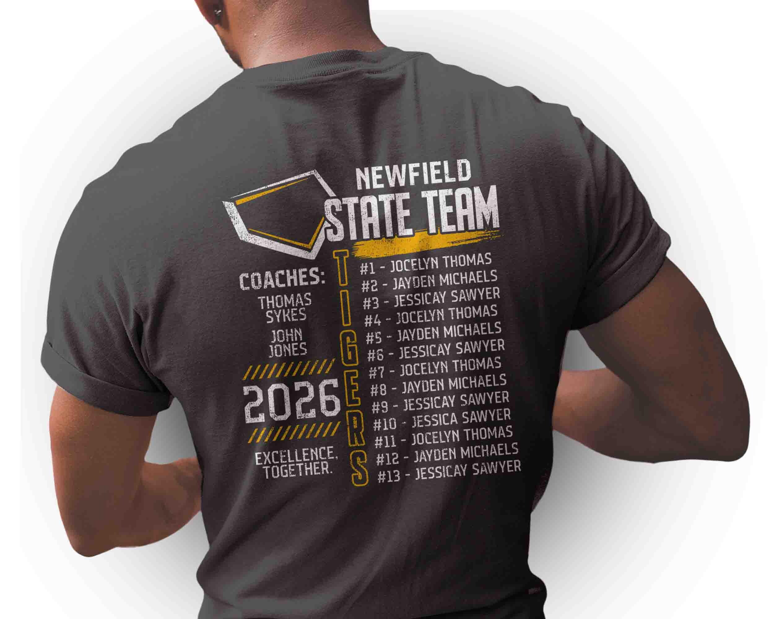 Custom State Baseball Team Roster PNG Grunge Personalized Logo Shirt ...