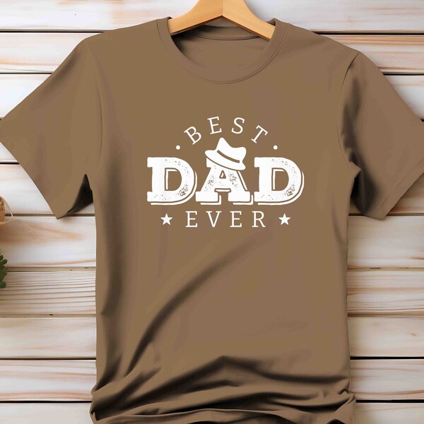 Funny Father's Day TShirt Best Dad Ever Shirt Gift Idea Millennial Gen X Shirt Hipster Hat T-Shirt For Him Cute Dad Graphic Tee