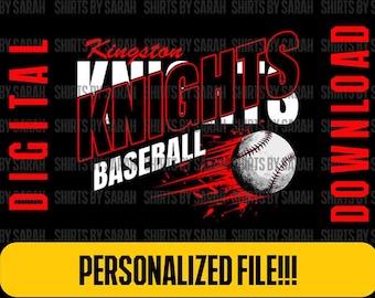 Custom High School Baseball PNG Grunge Personalized Ball Team Player SVG (Digital Download)