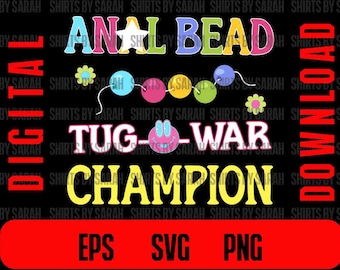 Inappropriate SVG Funny Anal Bead Digital Download Exchange Joke Adult Humor PNG Tug O War Mature Vacation EPS Cut Files Vinyl Offensive