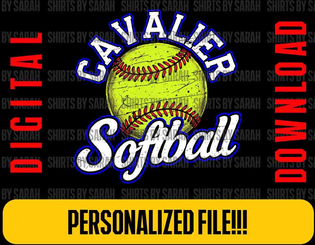 Softball Script Custom High School Softball PNG Grunge Personalized Script Logo DTF ...