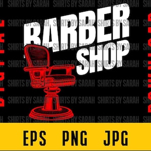 Barbershop Logo SVG Barber Shop PNG Vintage Digital Download Chair Design Company Cut Files For Vinyl Hair Cut Stylist Service EPS Instant