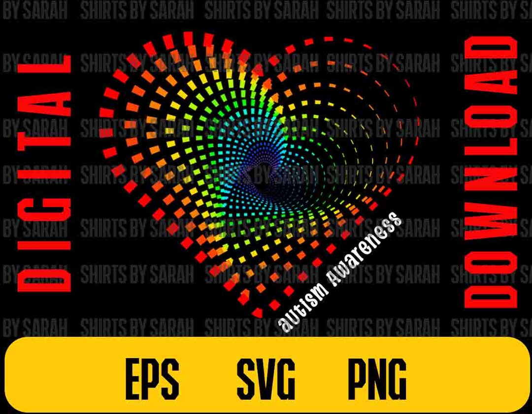 Autism Awareness SVG Digital Download Divergent Infinity Heart Rainbow ...