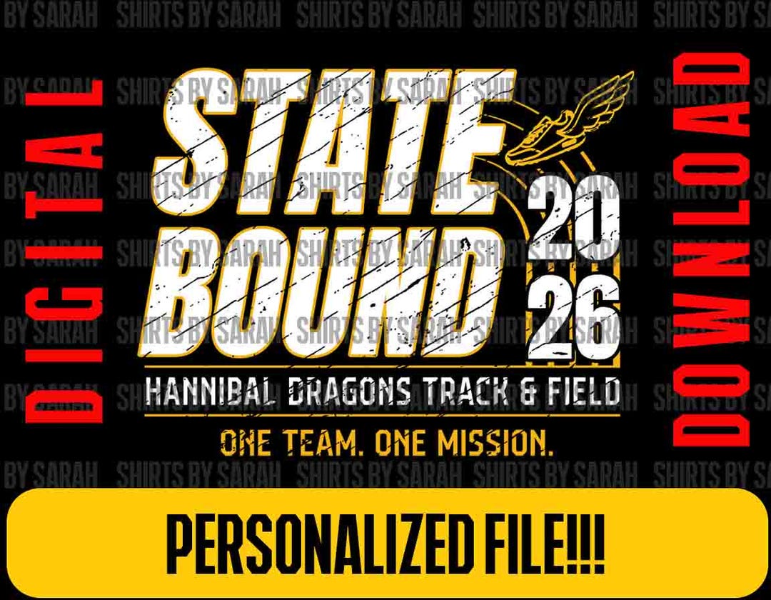 Custom State Bound Track and Field PNG Grunge Personalized Runner ...