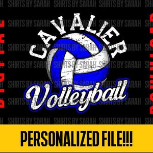 Custom High School Volleyball Team PNG Script Personalized Varsity Athletic Logo SVG (Digital)