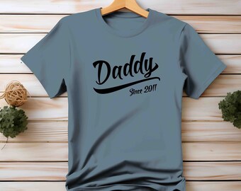 Men's, Daddy Shirt, Daddy Gift, Gift For Him, Father's Day, Shirt For Dad, Custom, Daddy Since, Personalized, Custom Year,  Daddy Est.
