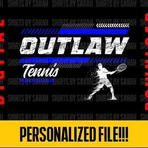 Ropa de calle personalizada de tenis de secundaria PNG, equipo de cancha de pelota SVG personalizado (descarga digital)