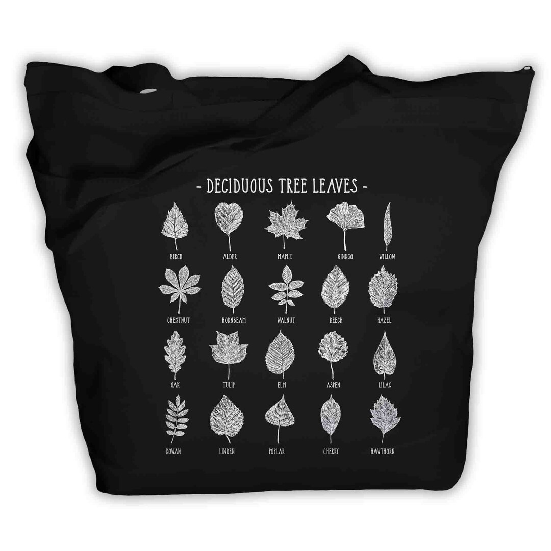 Deciduous Leaves Tote Bag Tree Identification Fall Foliage - Etsy