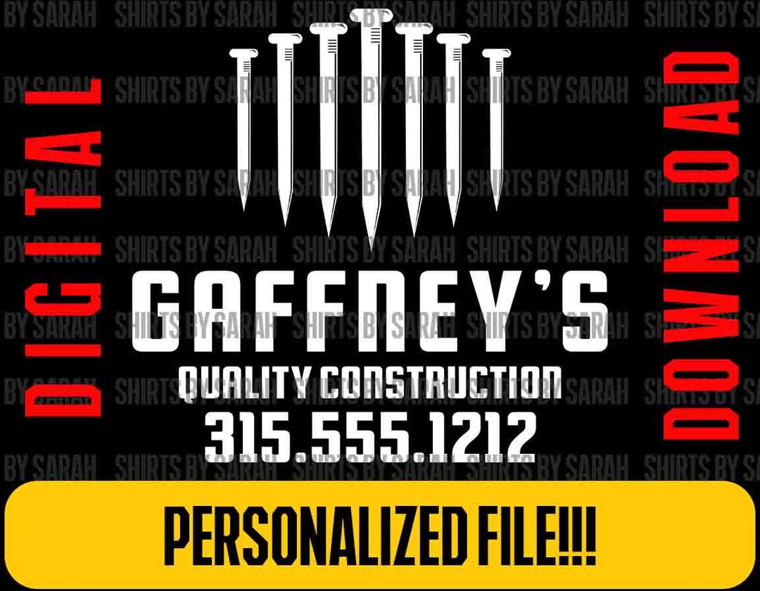 Personalized Contractor Logo SVG Custom Carpenter PNG Digital Download ...
