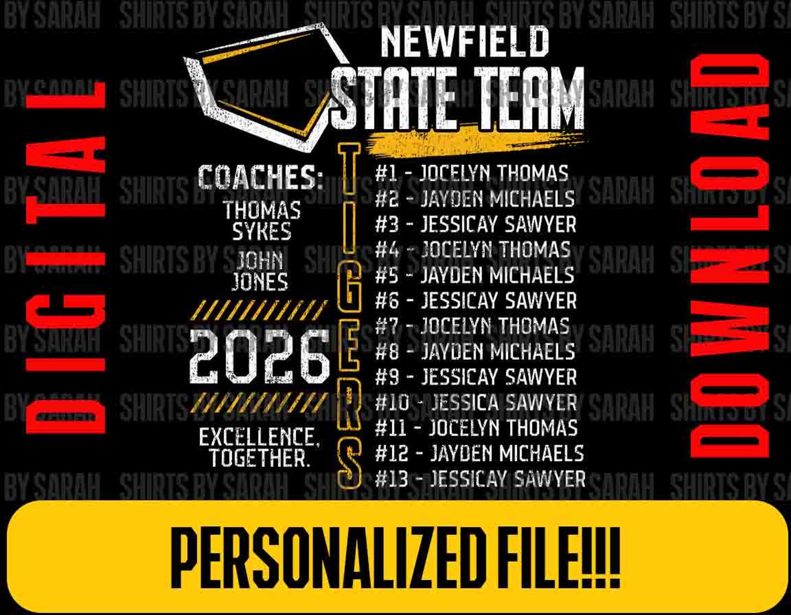 Custom State Baseball Team Roster PNG Grunge Personalized Logo Shirt ...
