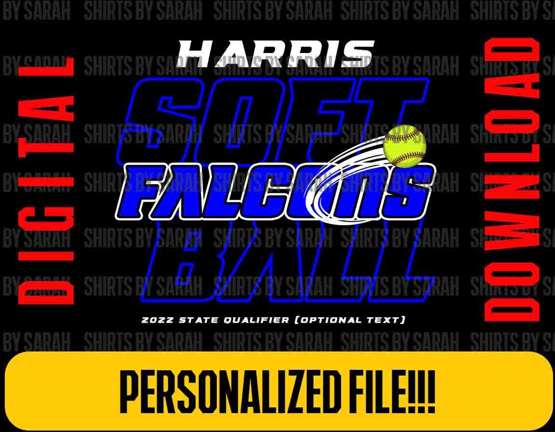 Softball Script Custom High School Softball Team PNG Script Personalized League Dynamic ...