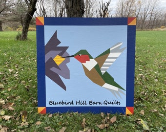Pattern for Barn Quilt | Ruby-Throated Hummingbird | Digital Download