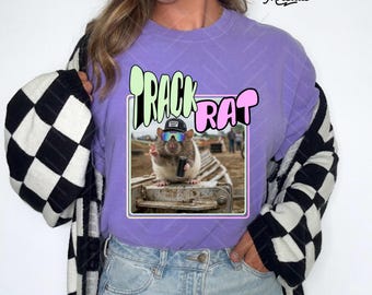 Track Rat, Living at the Track, Motocross Humor Adult CC Unisex Tee, Racing Life