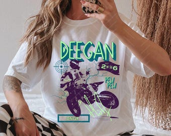 Haiden Deegan Finger Gun Finish Line Tee | Motocross Racing Shirt | Dirt Bike Fan Gift | Supercross Moto Apparel