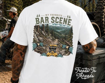 My Favorite Bar Scene Shirt | Trail Riding Dirt Bike Tee | Mountain Moto Graphic Shirt | Enduro Rider Outdoors Tee