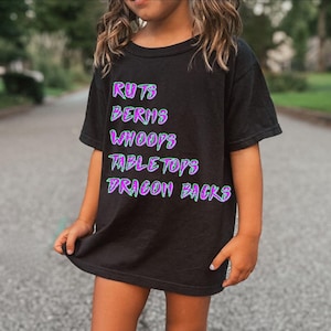 Slang Youth Motocross Tee, Dirt Bike Lingo, Ruts, Berms, Whoops, Table Tops, Dragon Backs, Cool Shirt for Young Riders, Dirt Bike Youth Tee