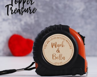 Metro a nastro personalizzato, metro a nastro per papà, regalo di anniversario, regalo di San Valentino, metro a nastro personalizzato, regalo di coppia, regalo per lui