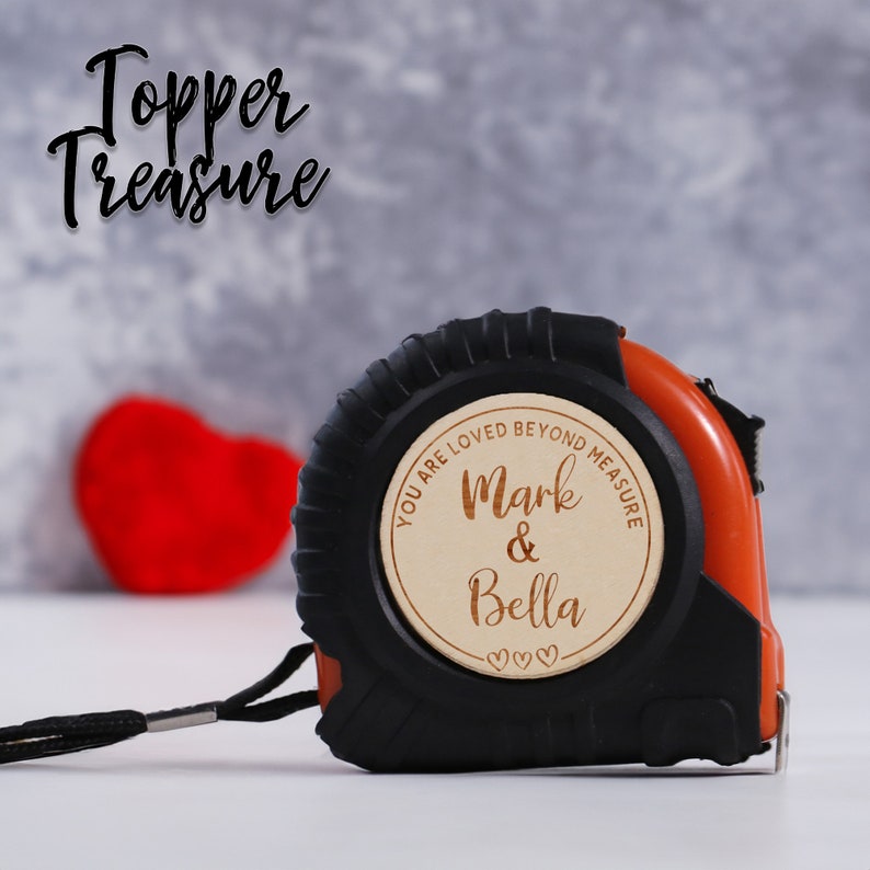 Personalisiertes Maßband, Maßband für Papa, Geschenk zum Jahrestag, Geschenk zum Valentinstag, Maßband, Paargeschenk, Geschenk für ihn Bild 1