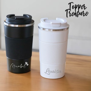 Tasse en acier inoxydable gravée personnalisée, gobelet de nom personnalisé, gobelet de conception de nom minimaliste, cadeau danniversaire, cadeau de Noël image 3