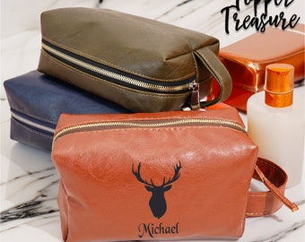 Bolsa de artículos de tocador personalizada, Bolsa de lavado de artículos de tocador para hombres personalizados, Bolsa de viaje, Regalos para padrinos de boda, Regalo del Día del Padre, Regalos de Navidad, Regalos para él