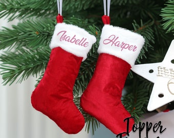 Christmas Embroidered Name Stocking, Personalized Christmas Stockings, Knit Stockings,Family Christmas Stockings, Custom Socks for Christmas