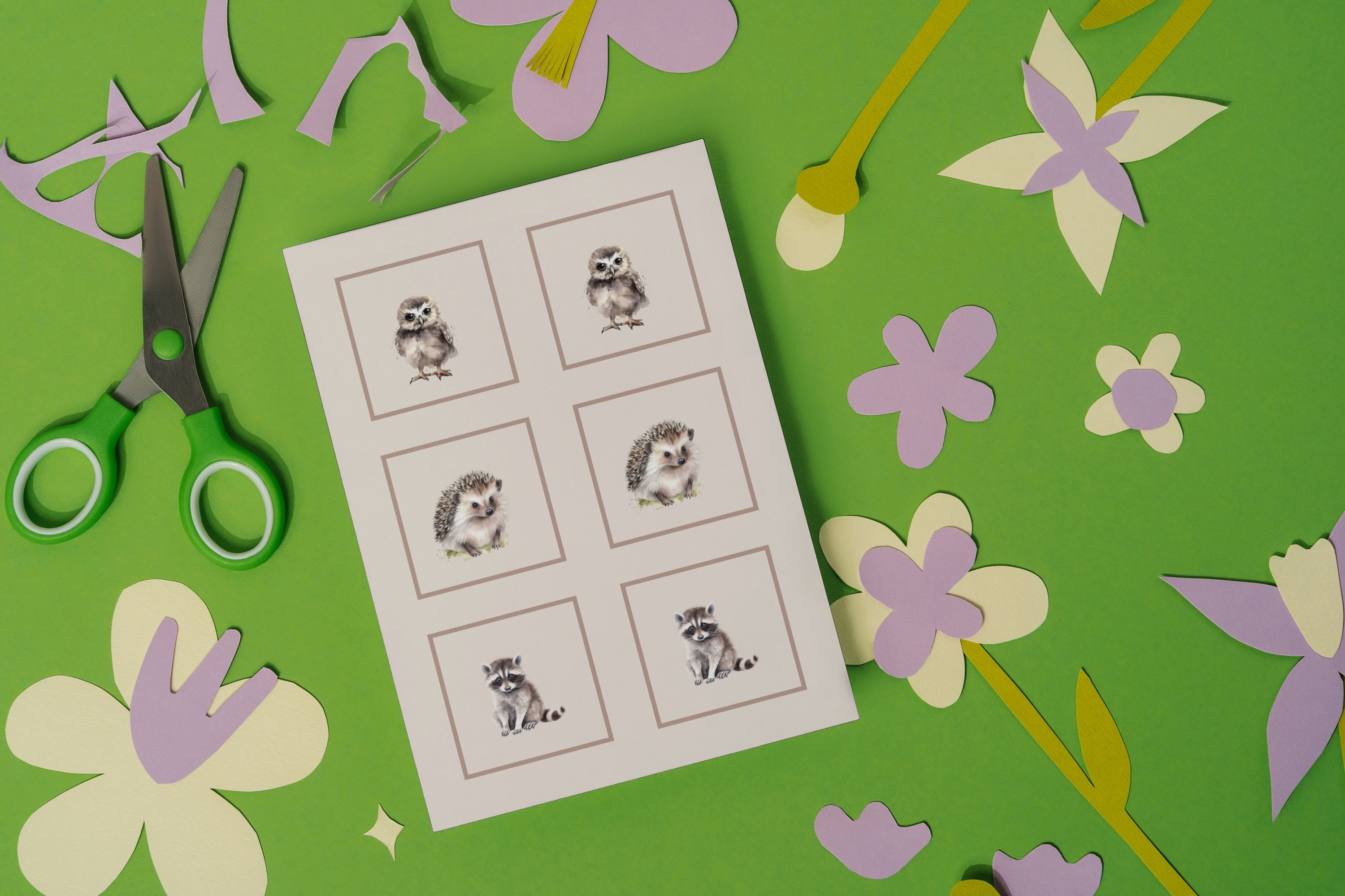 Printable Matching Cards for Children Memory Game for Kids Flashcards