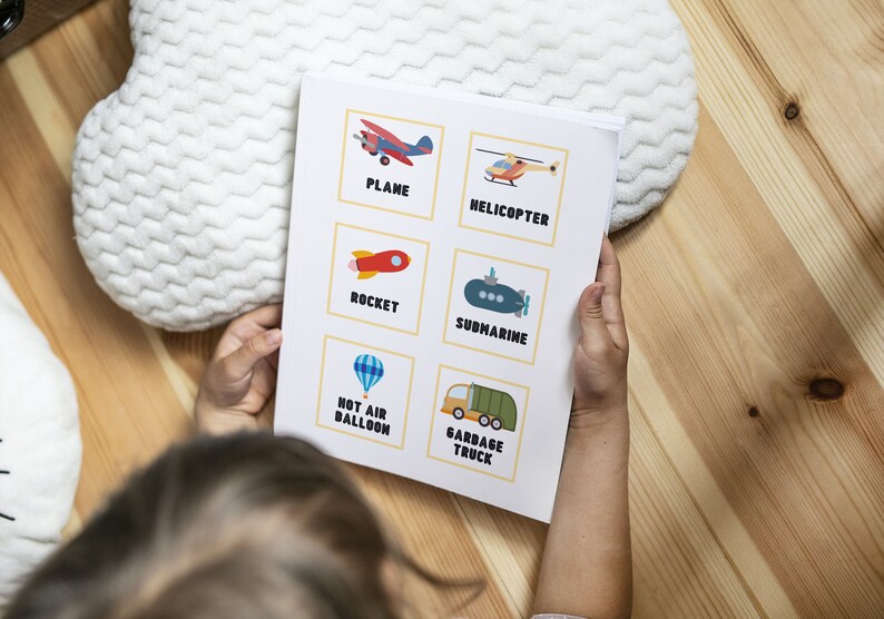 Printable Vehicle Flashcards, Learning Pack for Kids, 30 Printable Pdf ...