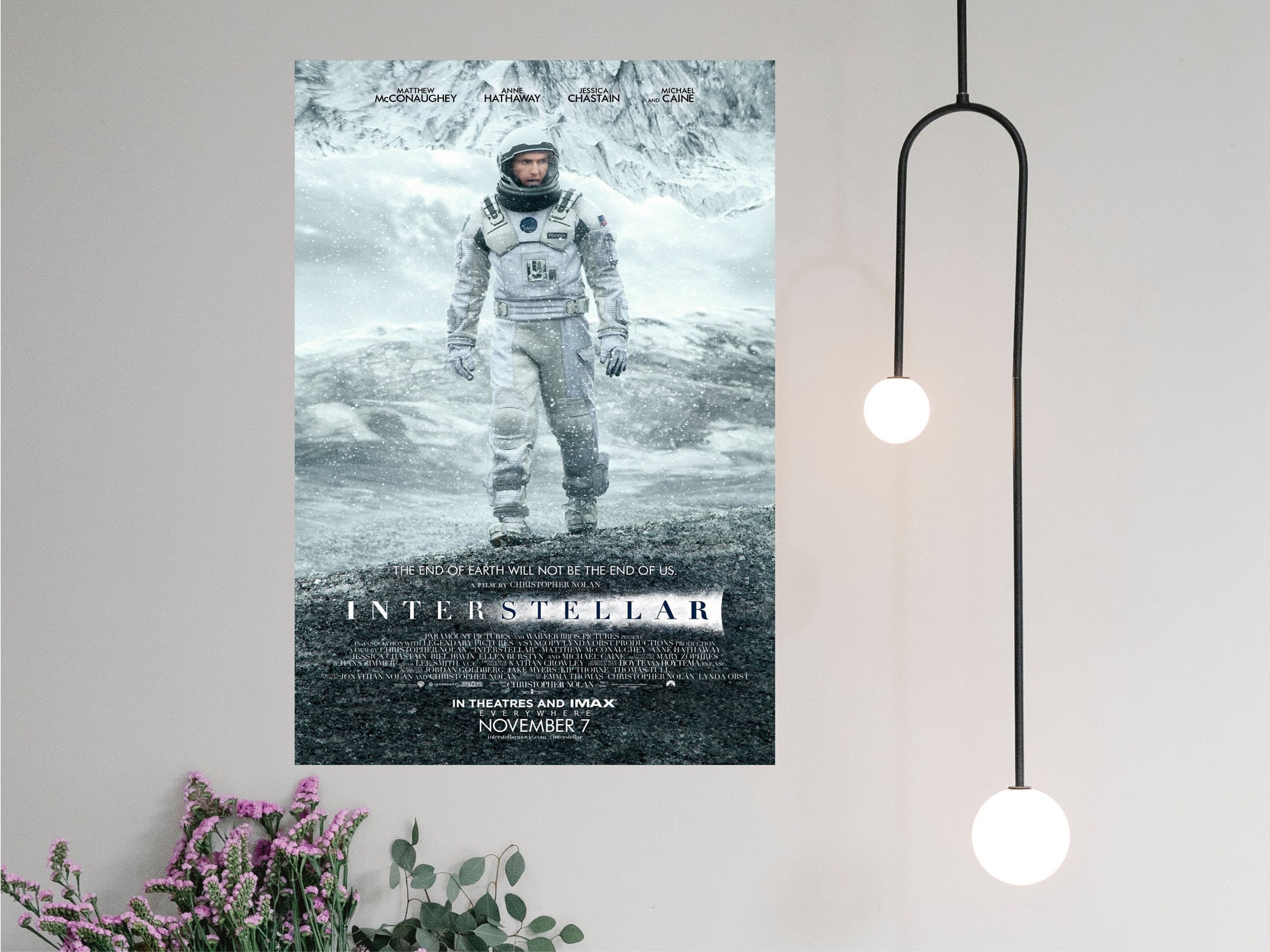 Interstellar Movie Poster 2023 Film Canvas Prints Poster Gift Room