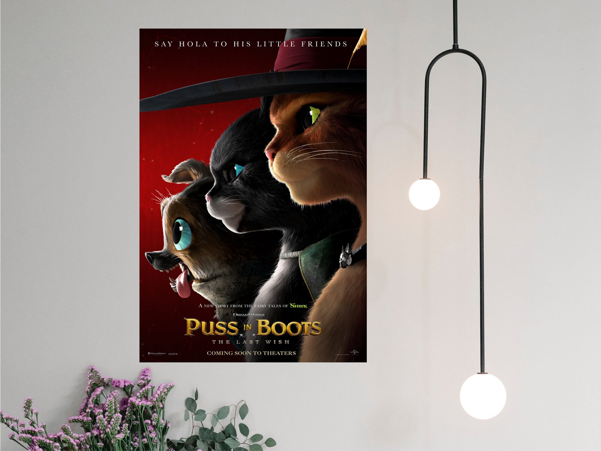 Puss In Boots The Last Wish Movie Poster 2023 Film Canvas Etsy