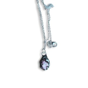 Natural Ruby - Raw gemstone necklace - July birthstone