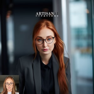 Custom AI-Enhanced Female Portrait  - Business - Headshot - Digital Download - Digital Image - Portrait - AI - Vintage - AI Portrait