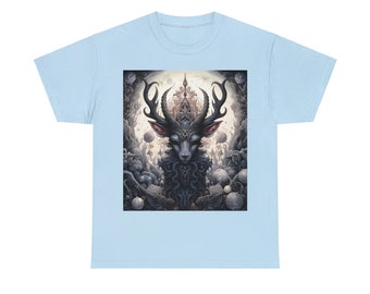 The Stag of Imminent Conscience, a Liminal Being from the back of your noggin  - Unisex Heavy Cotton Tee