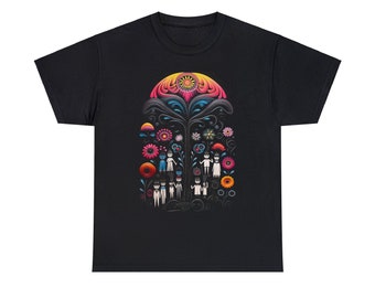 The Mushroom Family Brood - Unisex Heavy Cotton Tee