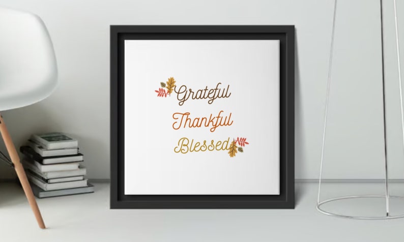 Grateful Thankful Blessed Printable Art Home Decor Wall - Etsy