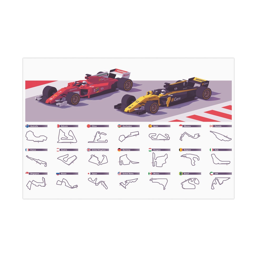Formula 1 Gift Wrap Papers Formula 1 Circuits Wrapping Paper, Race Car Gift Wrap, Boys Birthday