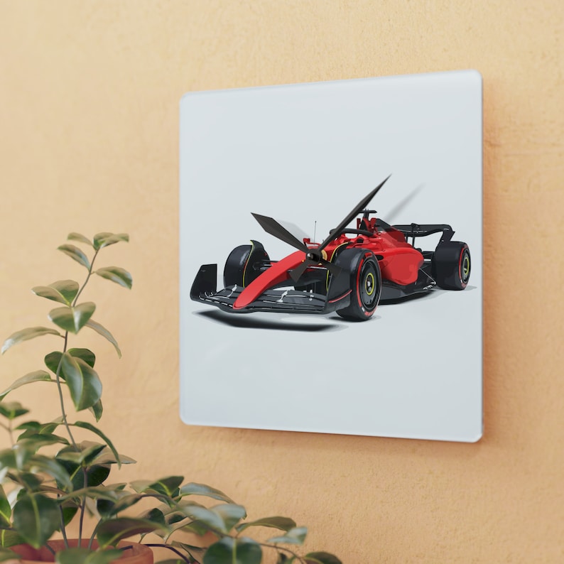 3D Race Car Wall Clock, Formula 1 Clock, Racing Car Clock, Acrylic Wall ...