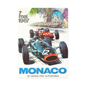 1967 Grand-Prix-Spielkarten von Monaco, Formel 1-Pokerkarten, Kartendeck, 52 Rennkarten, klassische Rennwagen-Pokerkarten