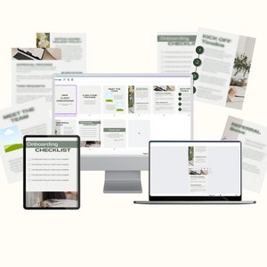 Może przedstawiać: Cyfrowy ekran wyświetlający listę kontrolną do wdrażania nowych klientów. Lista kontrolna zawiera zadania takie jak "Spotkanie z zespołem", "Pakiet powitalny" i "Lista kontrolna wdrażania".