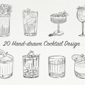 Handgezeichnetes Cocktail-Desing