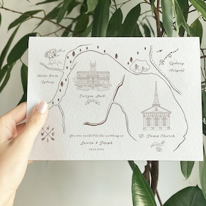 Illustration de carte de mariage personnalisée