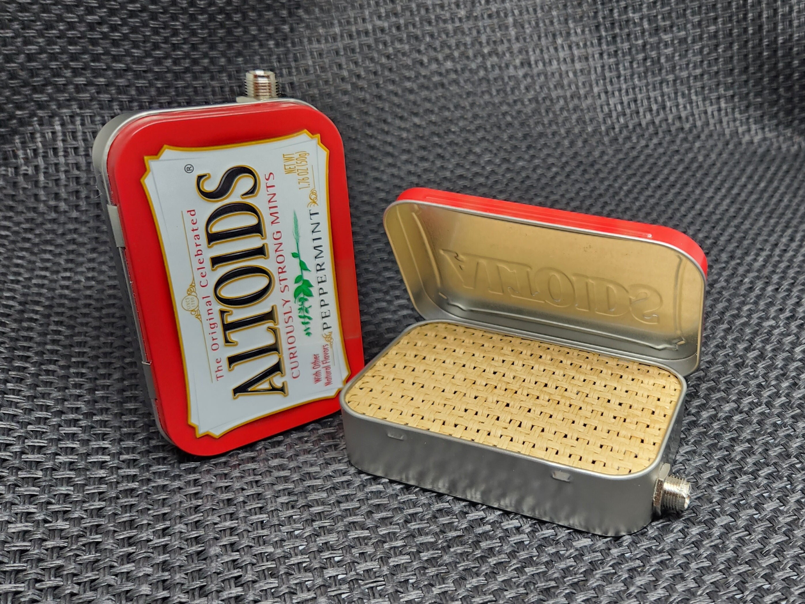 Portable Mint Tin Amp and Speaker for Electric Guitar- Altoids  Red/Blackface handmade gifts for musicians FREE SHIPPING