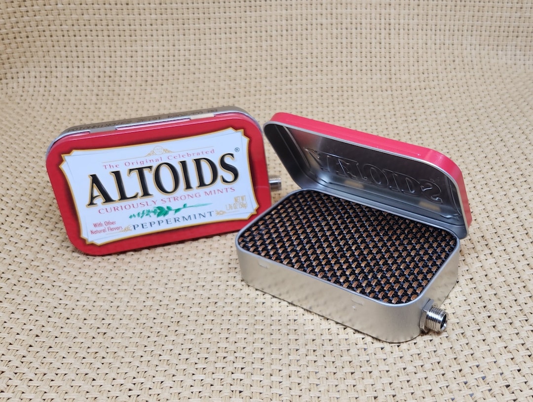 Portable Mint Tin Amp and Speaker for Electric Guitar- Altoids  Red/Blackface handmade gifts for guitar players FREE SHIPPING